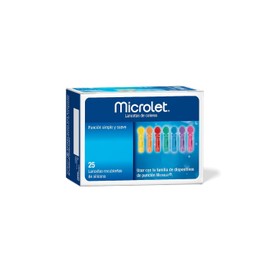 Microlet Lancetas Estériles, color, 25 count, pack of/paquete de