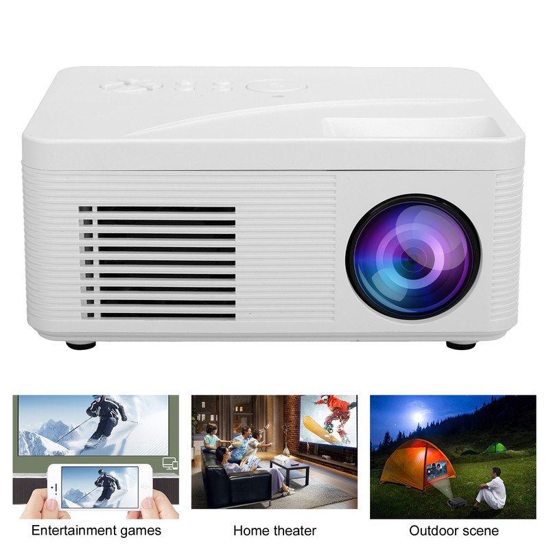 Mini Projector Home Portable HD 1080P Wall Projection Video USB
