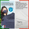 50 x CE-certified FFP3 masks, blue with black rubber bands,