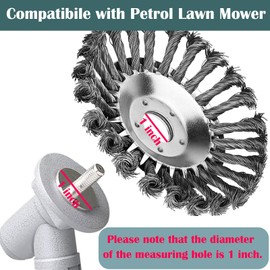 8 inch Steel Wire Trimmer Head, Unbreakable Weed Eater Head, Steel Wired Brush Cutter Trimmer Head with 4 Pack Adapter Tools for Moss Grass Rust Removal Kits