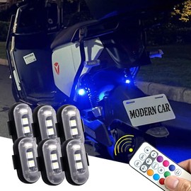 Wireless LED Strobe Lights RGB USB Charge IP65 Waterproof Anti-Collision for Car Motorcycle Drone & RC Aircraft Bike:_1PC