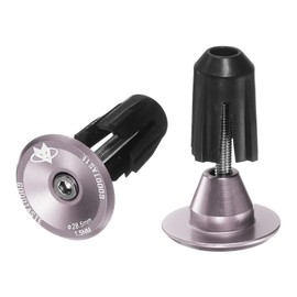 sourcing map Bar End Plugs Aluminum Handlebar End Caps Bike Plugs Expanding Locking for MTB Road BMX Fixed Gear Bike, Gray