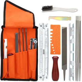 Chainsaw Sharpening Files Kit Saw Chain Files Chainsaw Sharpening Files Kit Universal Chainsaw File Set File Kit for Sharpening Saw Chains 11 Pieces