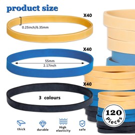 120Pcs Rubber Bands Size 64 Heavy Duty Wide Elastic Rubber Bands for Office Supply