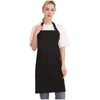 APRONPANDA Professional Adjustable Black 100% Cotton Apron with 2 Pockets