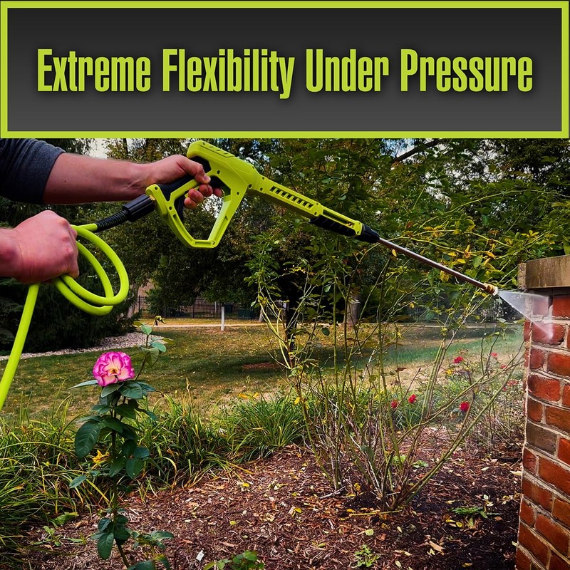 Flexzilla Pressure Washer Hose with M22 Fittings, 1/4 in. x