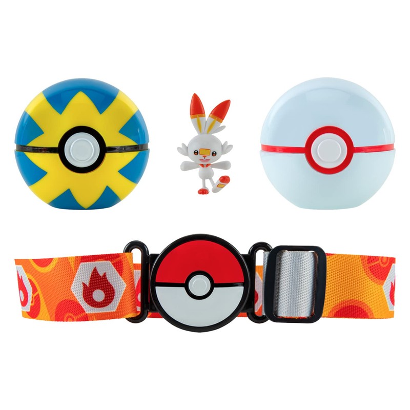 POK Quick Ball Premier Ball and Scorbunny W9 Belt