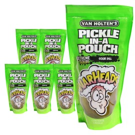 Van Holten's Pickles - Jumbo WARHEADS Pickle-In-A-Pouch - 6 Pack