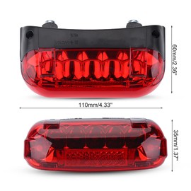 Bike Tail Brake Light, 48V Universal LED Bike Brake Light Rear Tail Safety Light, Night Riding Tailight Warning Brake Lamp for Electric Bike