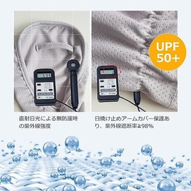 AISHITE Women's Arm Cover, Summer, Back of Hand Cover, Loose Fit, Mesh Breathable, Sweat Absorbent, Quick Drying, Finger Cover, UV Protection, Sun Protection, UV Protection, Arm Cover, Outdoor, Left