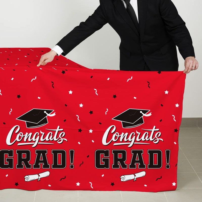 Gatherfun Graduation Party Decorations, Gongrats Grad Tablecover for Graduation Party