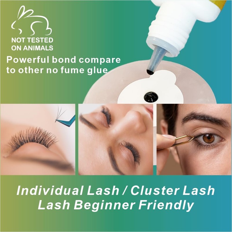 MILKLEAR Lash Cluster Glue Waterproof Long Lasting 2-3 Weeks, Eyelash