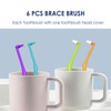 6 Stück Zahnspangenbürste Interdentalbürsten mit Weichen Borsten für Backenzähne Weisheitszähne