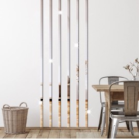 Acrylic Mirror Wall Stickers 3D Striped Mirror for Living Room Decor Stickers Removable Line Wall Decals Peel and Stick Geometric Mirrors Strips Decals for Bathroom Office Bedroom Art Decor