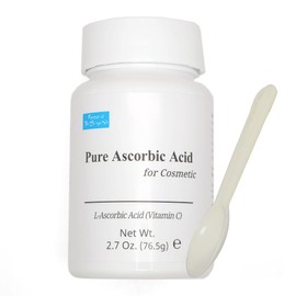 Pure Ascorbic Acid Cosmetic, 2.7 oz. 76.5g Pure Vitamin C Powder for face, Skin, Topical use, L-Ascorbic Acid Powder, VIT c Powder, Mini Spoon Included.