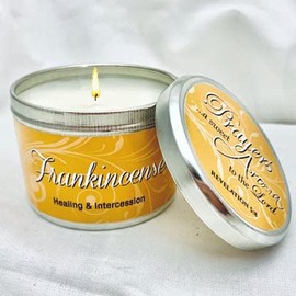 Frankincense Tin Candle - "Prayers a Sweet Aroma to The Lord" (6 oz) 1 pk