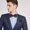 Cretty-Meet Adjustable Bowtie and Pocket Square Set Men Bowtie and