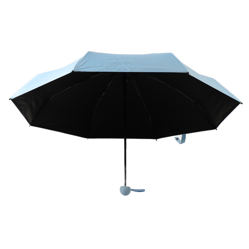 Sun Umbrella Mini Compact Sky Blue Foldable Umbrella for Sunny