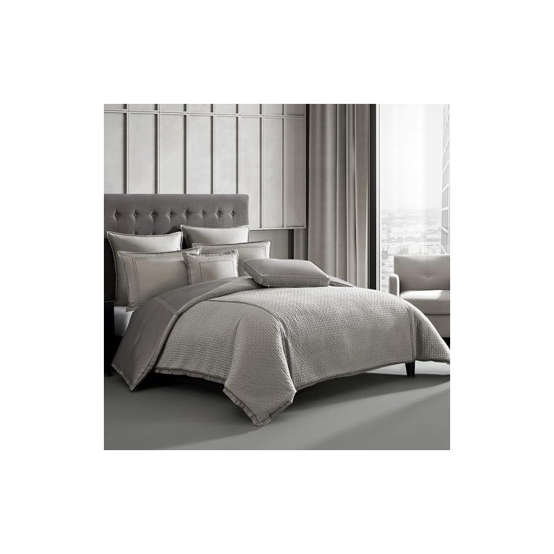 Riverbrook Home Kendall Comforter Set, Queen, Silver/Gray, 7 Piece Set