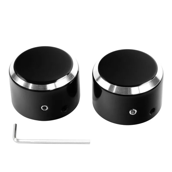 TCMT Gloss Black Front Axle Nut Covers Bolt Kit Fit