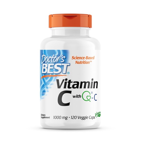 Doctor's Best, Vitamin C with Quali C, 1,000 mg, 120 Vegan Capsules, Laboratory Tested, Gluten Free, Soy Free, Vegetarian