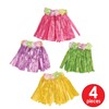 Beistle 50044 4-Pack Drink Hula Skirts, 3-1/2-Inch