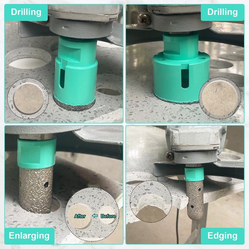 LEKOMESH Diamond Core Drill Bits Set 6pcs Tile Hole Saw