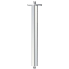 NearMoon Ceiling Mounted Shower Arm With Flange, Universal Connection 1/2 NPT Straight Square Shower Arm for Fixed Rain Shower Head, Made of Thicken Stainless Steel (20 Inch, Chrome)