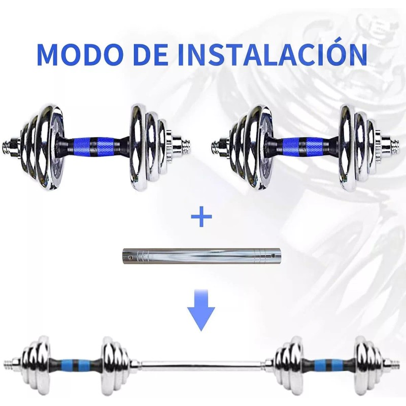 Foünd Sports Kit De Mancuernas Pesas Con Barra Discos Ejercicio