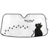 Black Cat Car Windshield Sun Shade Kitty Paw Meow Car
