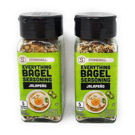 Everything Bagel Seasoning, Jalepeño 2.3oz/65g (Pack of 2)
