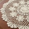 Beige 19 Inch Round HANDMADE Cotton Crochet Lace Placemat Doilies