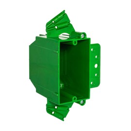 OneBoxForAll New Work BaseBox – Expandable Single Gang PVC Electrical Box with 4 Knockouts, 22 cu. in. Capacity - Single Unit