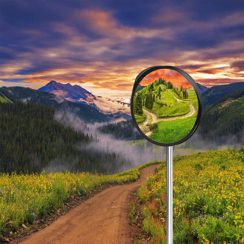 Hydencamm Convex Safety Mirror 𝟮𝟰" 𝗔𝗿𝗰𝘆𝗹𝗶𝗰 𝗗𝗿𝗶𝘃𝗲𝘄𝗮𝘆 𝗠𝗶𝗿𝗿𝗼𝗿, Outdoor Security