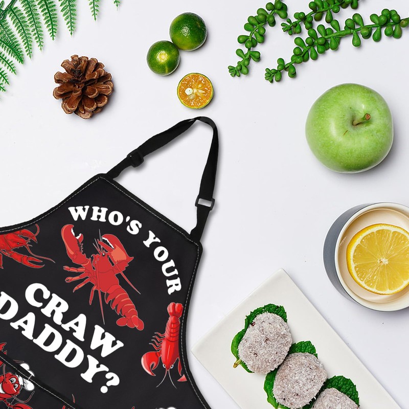 BDPWSS Crawfish Apron With Pockets Crawfish Lover Gift Crawfish Boil