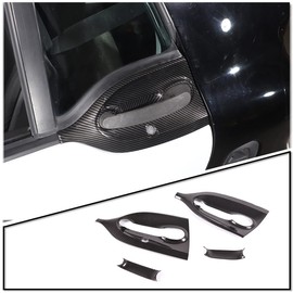 METYOUCAR Car Door Handle Bowl Cover Trim for Benz Smart 453 Fortwo Forfour 2016-2021 Car Accessories Left Hand Drive (Carbon Fiber)