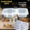 Ryfpdml 20PCS Reusable Snack Containers, Double Compartment Snack Pot with
