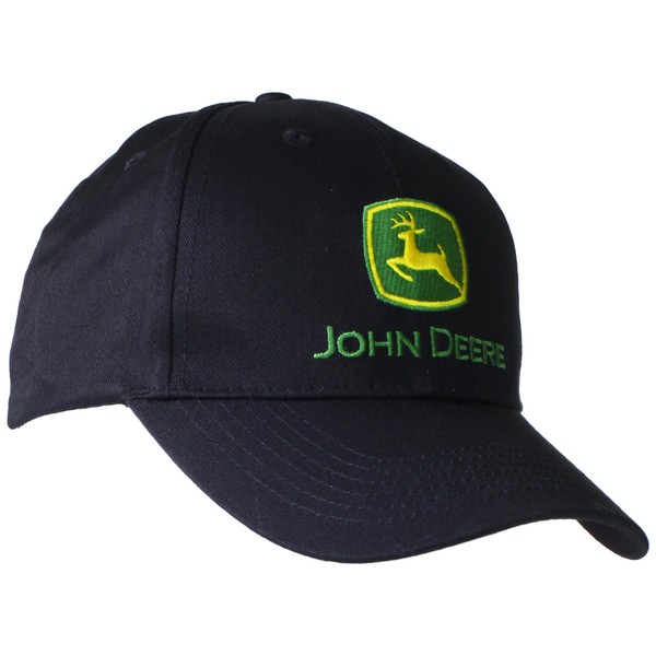 John Deere Embroidered Logo Baseball Hat - One-Size - Men's - Black