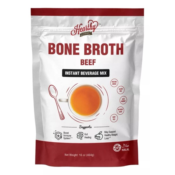 Hearty Foods Caldo De Hueso Hidrolizado Bone Broth Premium 32eg Y8