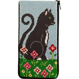 Stitch & Zip Eyeglass Case Needlepoint Kit- Purrfect Cat