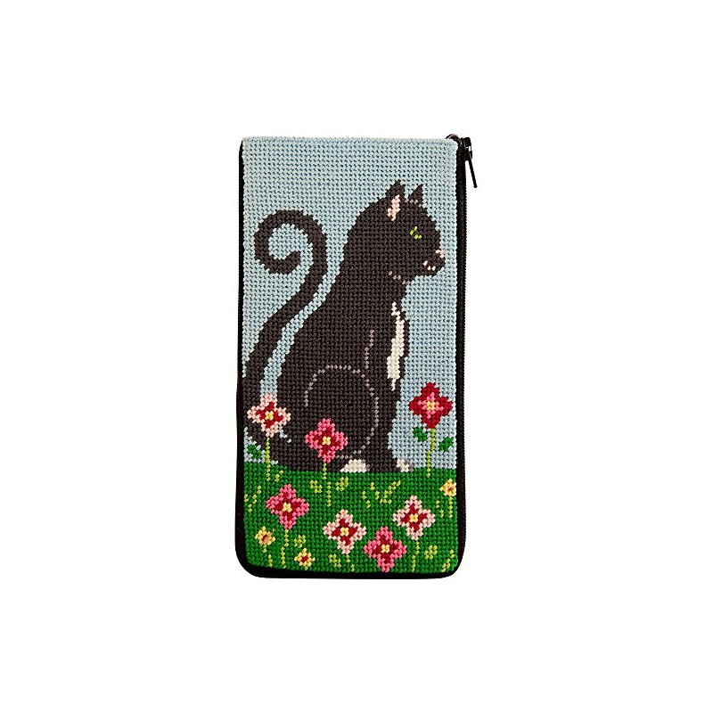 Stitch & Zip Eyeglass Case Needlepoint Kit- Purrfect Cat