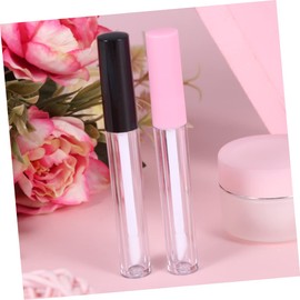 Mikinona 20pcs Fashion Lip Gloss Tubes Transparent Lip Color Containers Lids Refillable Makeup Holders Travel-Friendly Design