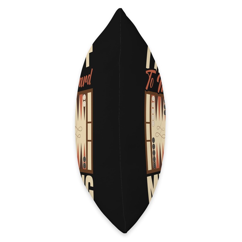 Backgammon Lover Travel Set Board Chips Backgammon Throw Pillow