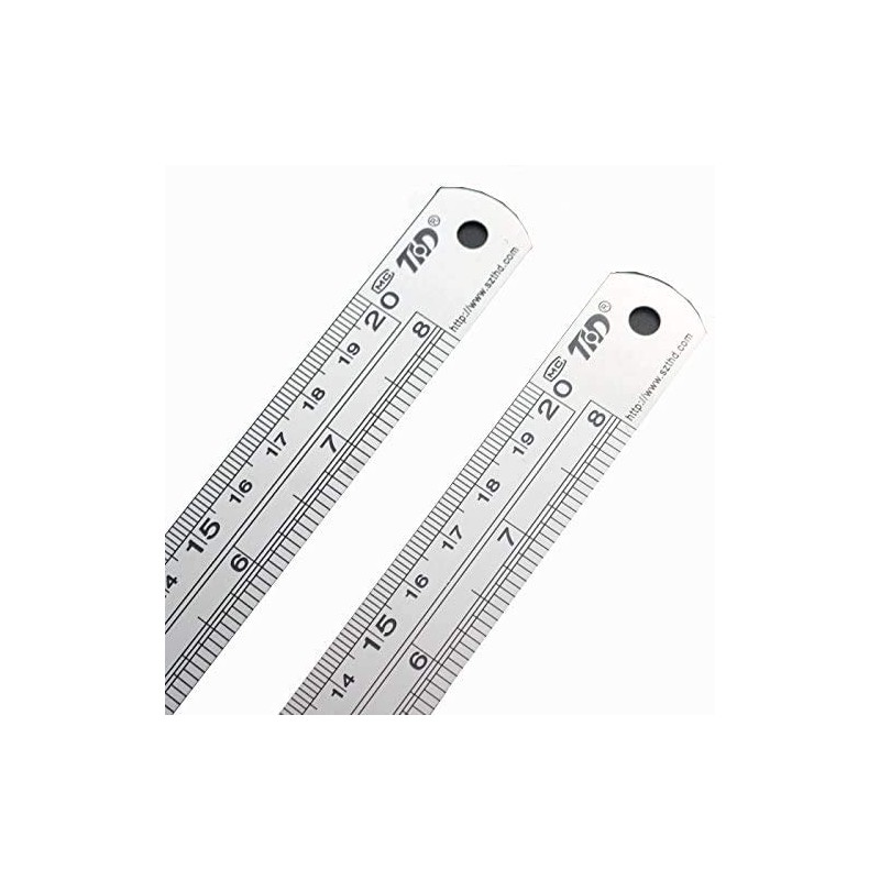 YEBMoo Metal Ruler Stainless Steel Ruler Straight Edge Measuring Tool