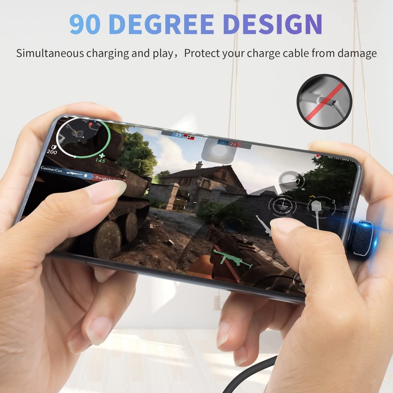 Duttek USB C 90 Degree Adapter 40Gbps, Right Angle PD