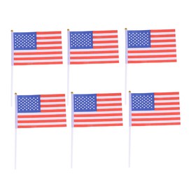 FUNOMOCYA Hand Held American Flag Stick 20pcs Polyester Plastic International Country Flags Decor