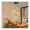 Unbranded 3 Light Rattan Pendant Lights Boho Hand Woven Rattan