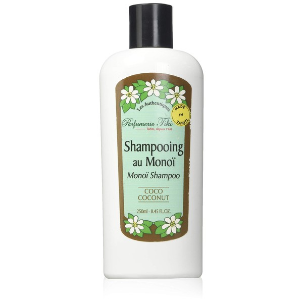 Coconut Shampoo 8.45 Liquid Ounces (250ml) - Monoi Tiare Tahiti - Quantity: 1