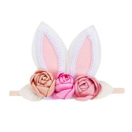 KIDOCHEESE Baby Girl Easter Bunny Ears Headbands Rabbit Ears Nylon Hairband for Newborn Infant Toddler Hair Accessories