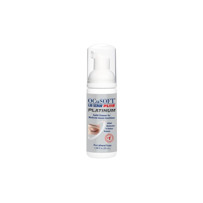 OCUSOFT LID SCRUB PLUS PLATINUM FOAMING EYELID CLEANSER 50ML